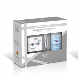 EUCERIN Hyaluron-Filler Tagescreme für trockene Haut 50 ml + Augenkontur 15 ml + Mizellenwasser 100 ml