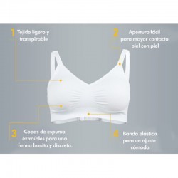 Medela Sutiã Confortável Tamanho XL Cor Branco