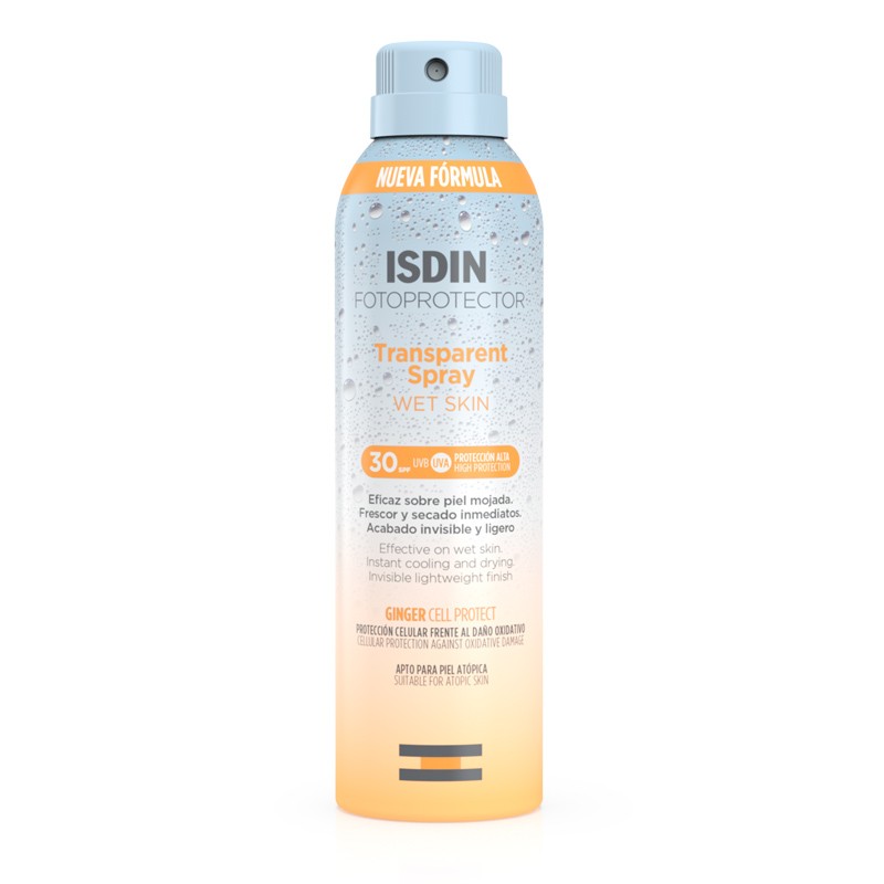 ISDIN Photoprotector Transparent Spray Nasse Haut SPF 30 250ml