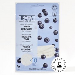 IROHA NATURE Feuchtigkeitsspendende Toning Discs mit Blaubeeren 10 Einheiten