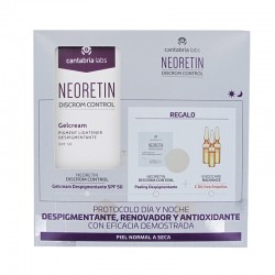 NEORETIN Discrom Control Gel Crema Despigmentante + Peeling Antimanchas+ Radiance Ampollas