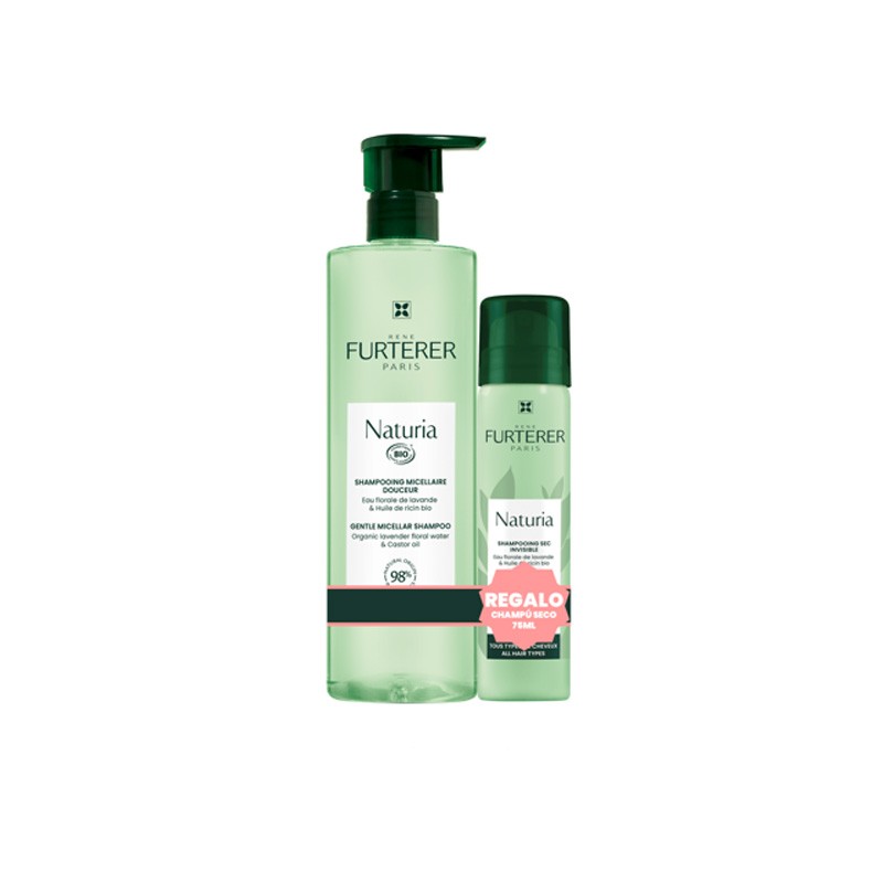 RENE FURTERER Naturia Gentle Micellar Shampoo 400 ml + Dry Shampoo 75 ml GIFT