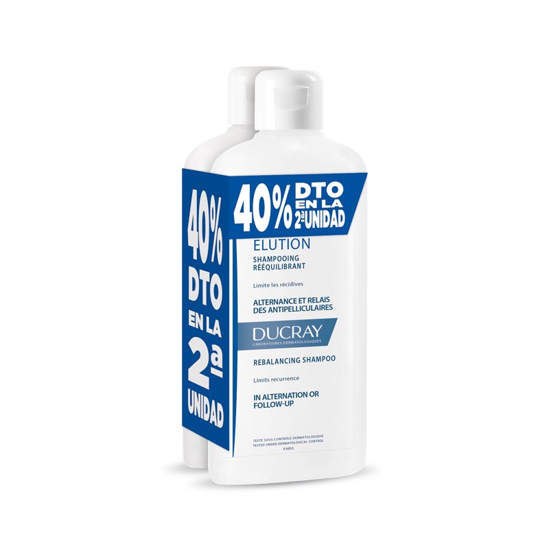 DUCRAY Elution DUPLO Gentle Balancing Shampoo 2x400ml