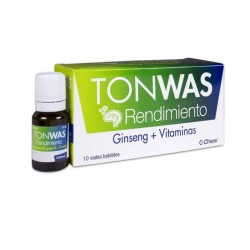 Tonwas Rendimiento Ginseng + Vitaminas 10 viales