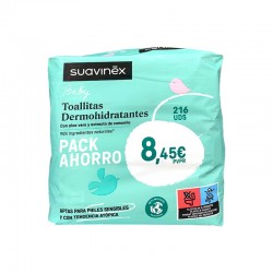 SUAVINEX Toalhetes Dermohidratantes Poupança Pacote 216 unidades