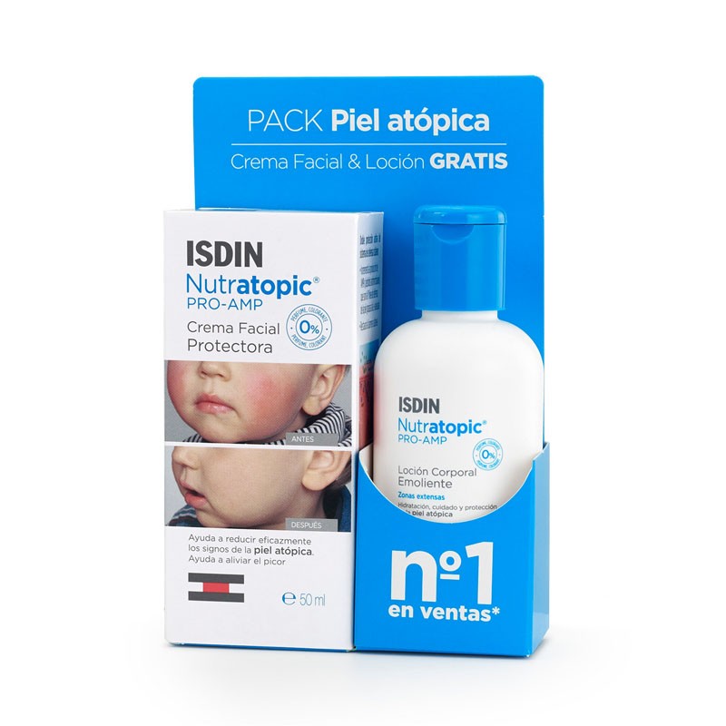 ISDIN Pack Nutratopic Pro-AMP Gesichtscreme 50ml + KOSTENLOSE Körperlotion ISDIN Pack Nutratopic Pro-AMP Gesichtscreme 50ml + KOSTENLOSE Körperlotion