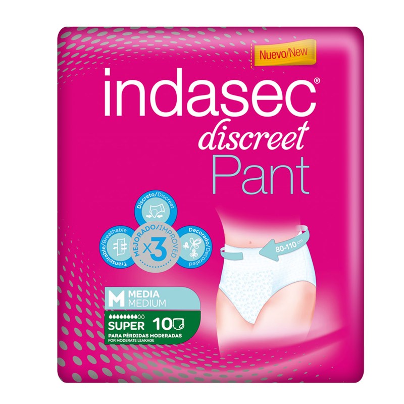 INDASEC Discreet Pant PlusGröße M 10 Stück INDASEC Discreet Pant PlusGröße M 10 Stück