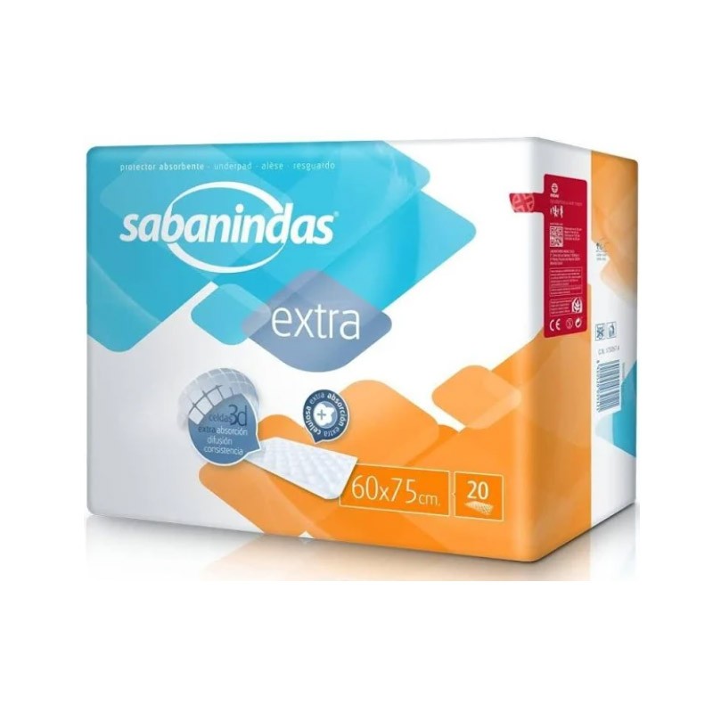 SABANINDAS Protecteur Absorbant Extra Large 60x75cm 20 unités