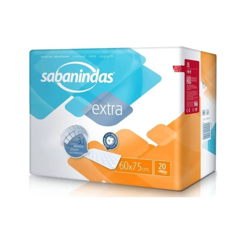 SABANINDAS Extra Large Absorbent Protector 60x75cm 20 units