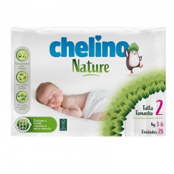CHELINO Nature Pañales Talla 2 de 3 a 6 kilos 28 uds