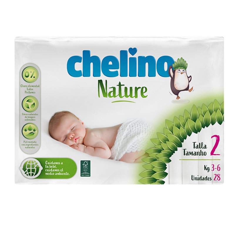 CHELINO Nature Diapers Size 2 from 3 to 6 kilos 28 units