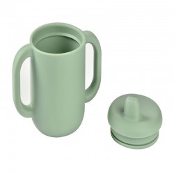 BÉABA Sage Green Silicone Learning Cup