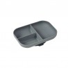 BÉABA Mineral Gray Compartmented Silicone Plate 【24HRS SHIPPING*】