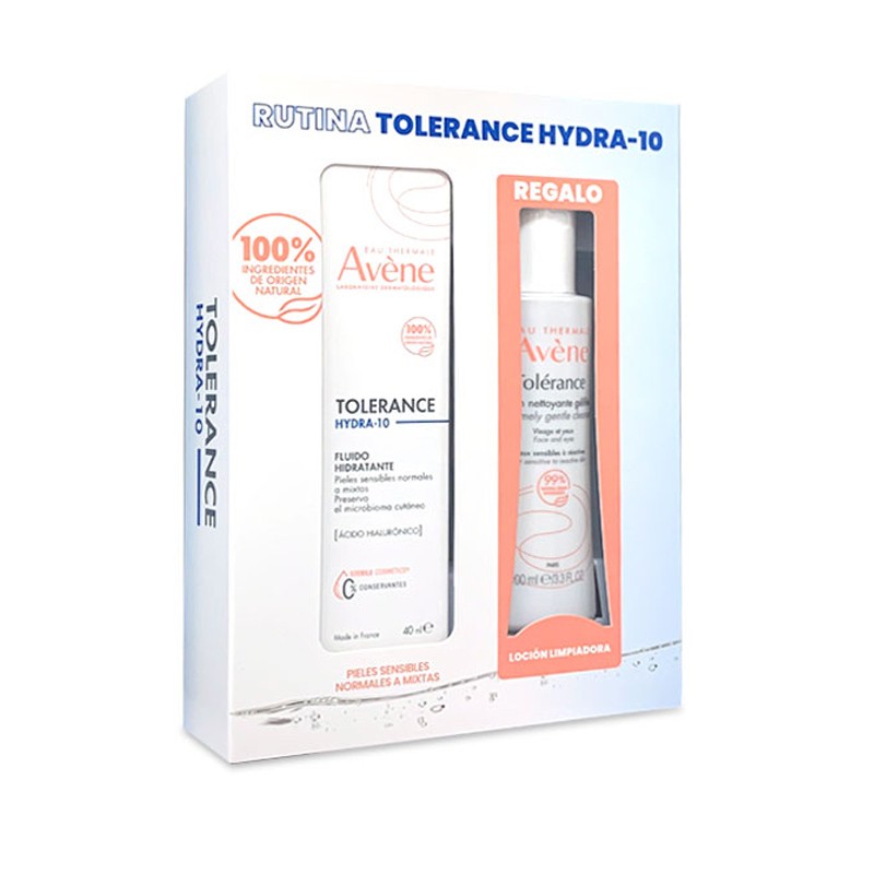 AVENE Tolerance Hydra-10 Moisturizing Fluid 40ml + Gelified Cleansing Lotion Gift