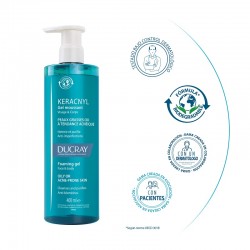 DUCRAY Keracnyl Cleansing Gel 400ml Duplo SPECIAL OFFER