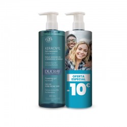 DUCRAY Keracnyl Cleansing Gel 400ml Duplo SPECIAL OFFER