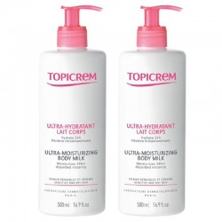 Topicrem Lait Corps Ultra Hydratant 2x500 ml