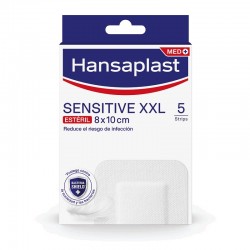 Hansaplast Sensitive XXL 10 x 8cm 5 apósitos