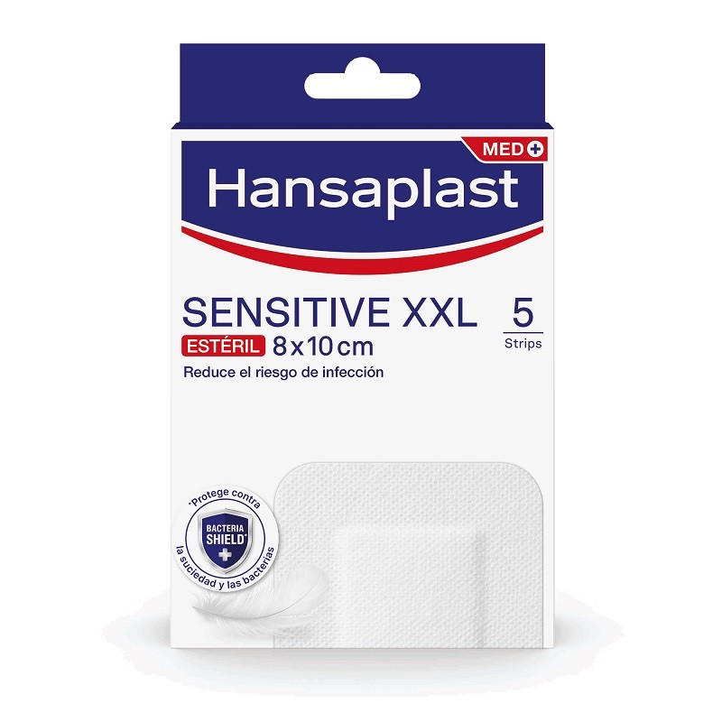Hansaplast Sensitive XXL 10 x 8cm 5 pensos