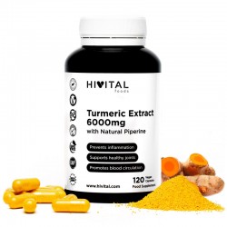 Hivital Cúrcuma 6000 mg com pimenta preta 120 cápsulas