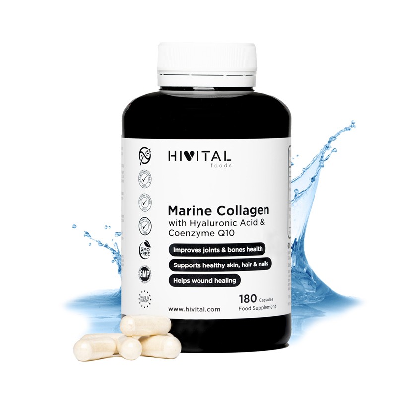 Hivital Colágeno Marinho com Ácido Hialurônico 180 cápsulas