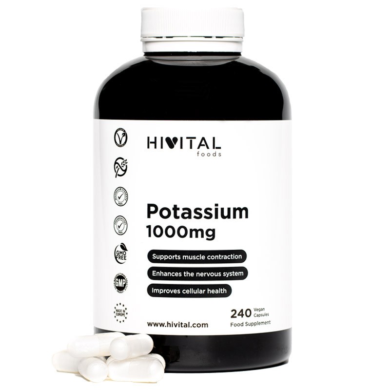 Hivital Potasio 1000 mg 240 cápsulas 【OFERTA ONLINE】
