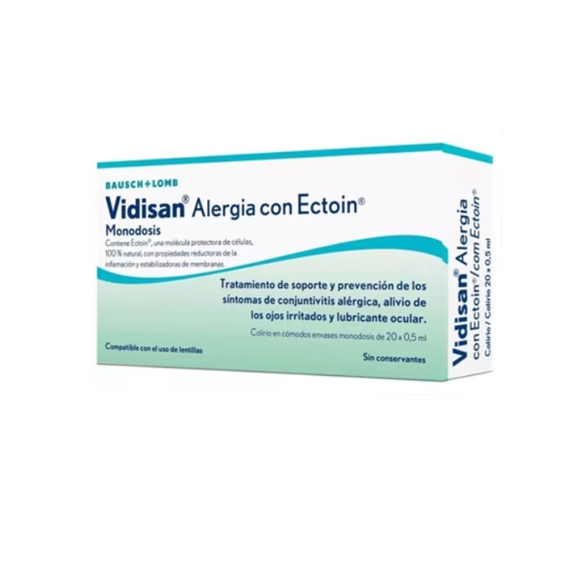 Vidisan Alergia com Ectoína Colírio 20 doses únicas Vidisan Alergia com Ectoína Colírio 20 doses únicas