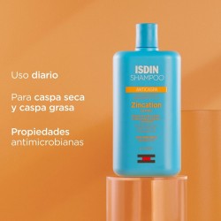ISDIN Zincation Shampoo Anticaspa Uso Frequente 400ml