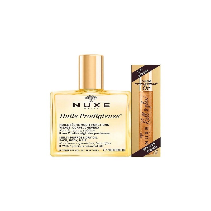 Nuxe Huile Prodigieuse 100ml + Roll-on Or 8ml