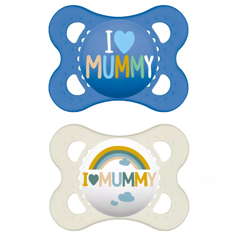MAM Original Sucette Latex 0-6M 2 Unités Bleu