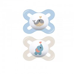 MAM Pacifier Start Silicone 0-2M 2 Units Blue