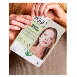 IROHA NATURE Masque Facial en Tissu Réconfortant et Hydratant à l'Aloe Vera 1 unité