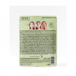 IROHA NATURE Beruhigende und feuchtigkeitsspendende Gewebe-Gesichtsmaske mit Aloe Vera 1 Einheit