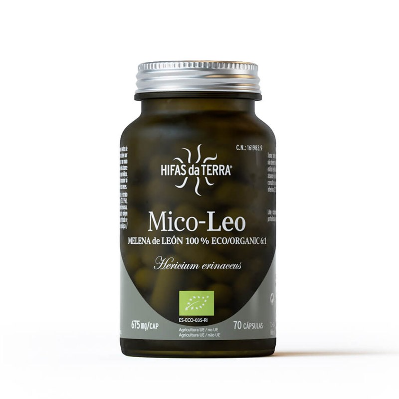 Hyphas da Terra Mico-leo Criniera di leone 70 capsule Hyphas da Terra Mico-leo Criniera di leone 70 capsule