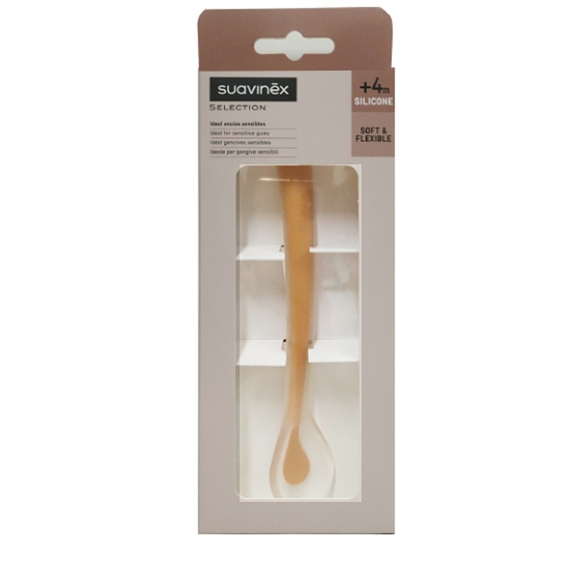 SUAVINEX Cuillère en Silicone pour Bébé Orange