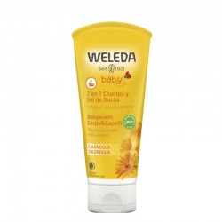 Shampoo e gel de banho de calêndula para bebês 2 em 1 WELEDA 200ml