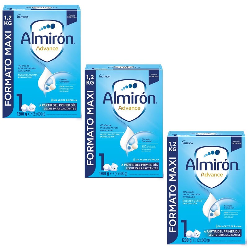 Almirón advance 1 con pronutra leche para lactantes 1200gr nueva fórmula