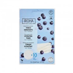 IROHA NATURE Feuchtigkeitsspendende Toning Discs mit Blaubeeren 10 Einheiten