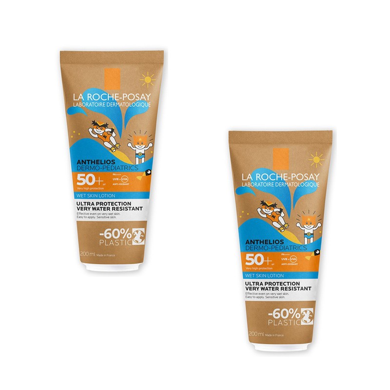 ANTHELIOS Dermo-Pediatrics Lozione Pelle Bagnata SPF50+ LA ROCHE POSAY Duplo 2x200ml
