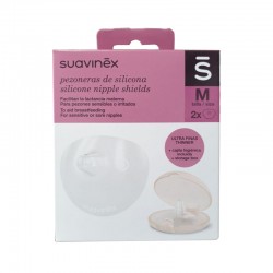 Suavinex Silikon-Brustwarzenabdeckungen Größe M 2 Einheiten