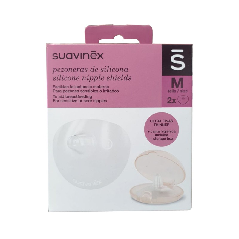 Suavinex Couvre-tétons en silicone taille M 2 unités