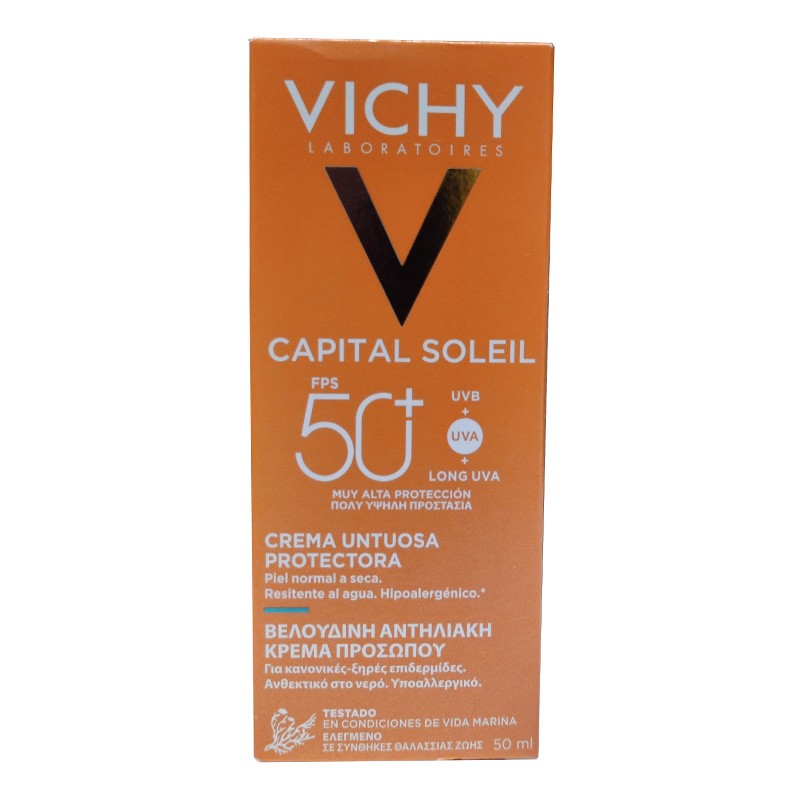 Vichy Solar Capital Soleil Perfektionierende Gesichtscreme LSF 50+, 50 ml Vichy Solar Capital Soleil Perfektionierende Gesichtscreme LSF 50+, 50 ml