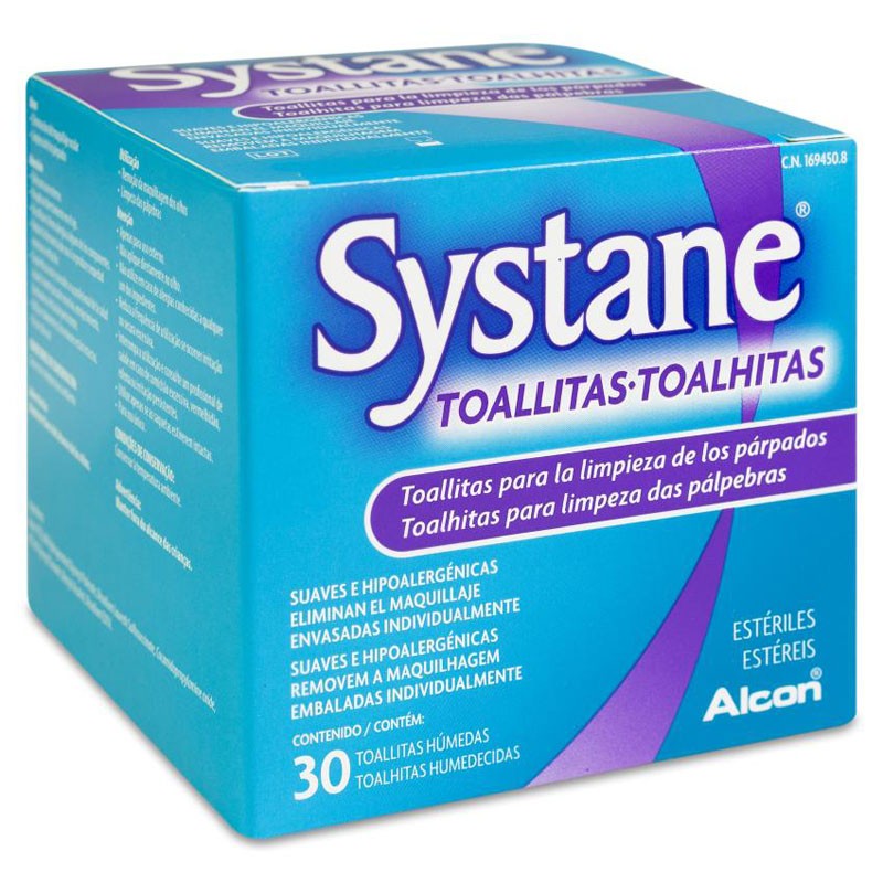Toalhetes húmidos para limpeza de pálpebras SYSTANE 30UDS