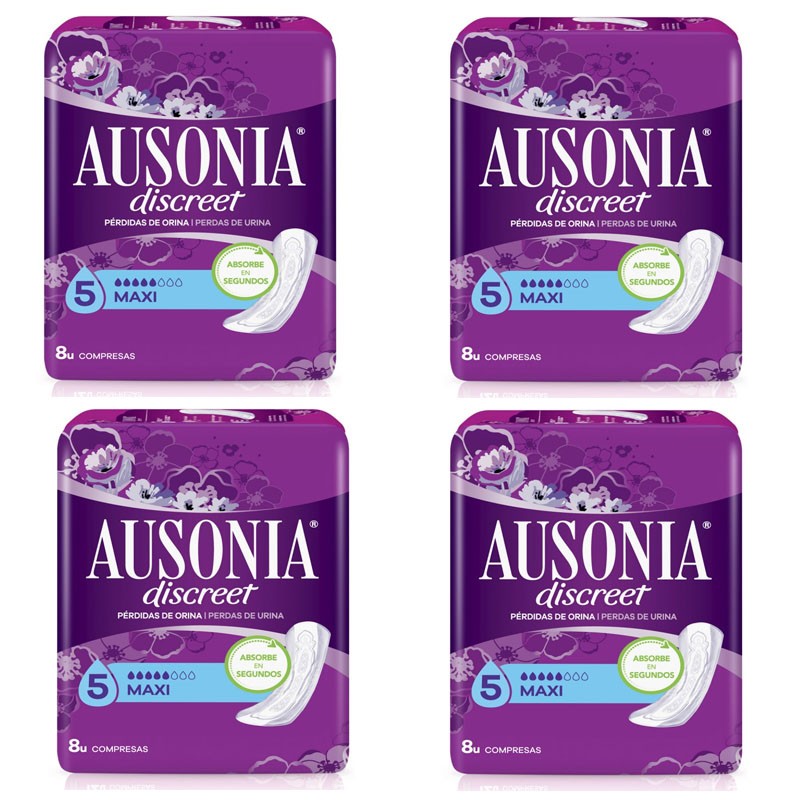 AUSONIA Discreet Extra Maxi Compress Pack 4x8 Units