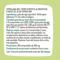 Granero Sb Spiruline Bio 500 Mg 180 Comprimés