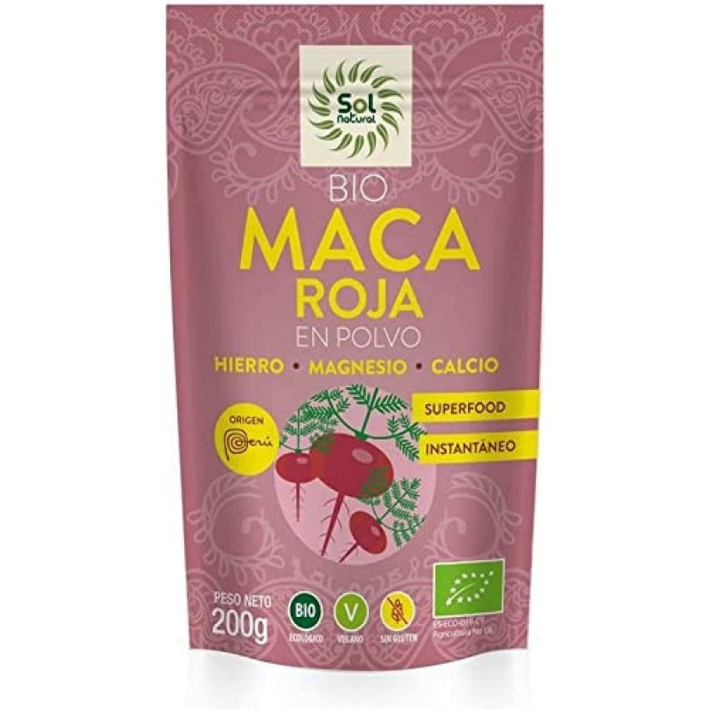 Solnatural Bio-Rot-Maca-Pulver 200 g Solnatural Bio-Rot-Maca-Pulver 200 g