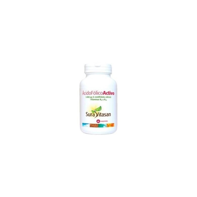 Sura Vitasan Active Folic Acid 1000 Micrograms 60 Tablets Sura Vitasan Active Folic Acid 1000 Micrograms 60 Tablets