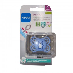 Chupeta MAM Perfect Silicone +0M (Urso Azul)