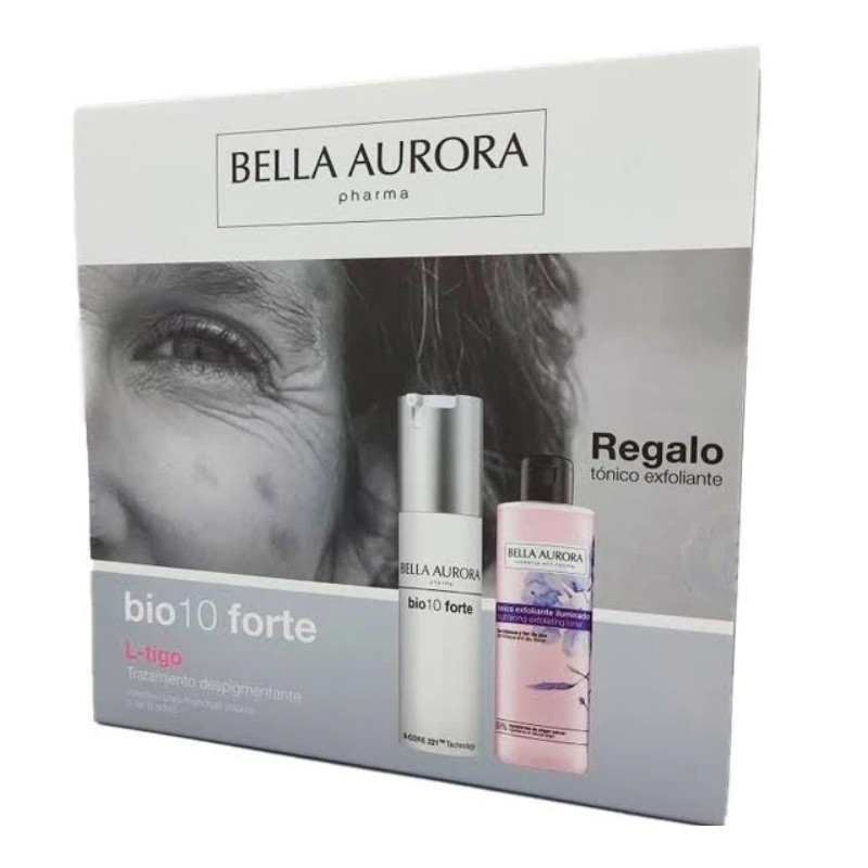 BELLA AURORA BIO 10 Forte L-Tigo Depigmentierungsbehandlung 30 ml + Peeling-Toner 200 ml als GESCHENK
