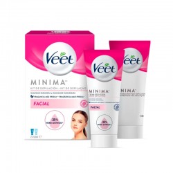 Kit de crème dépilatoire pour le visage VEET Minima 2x50 ml